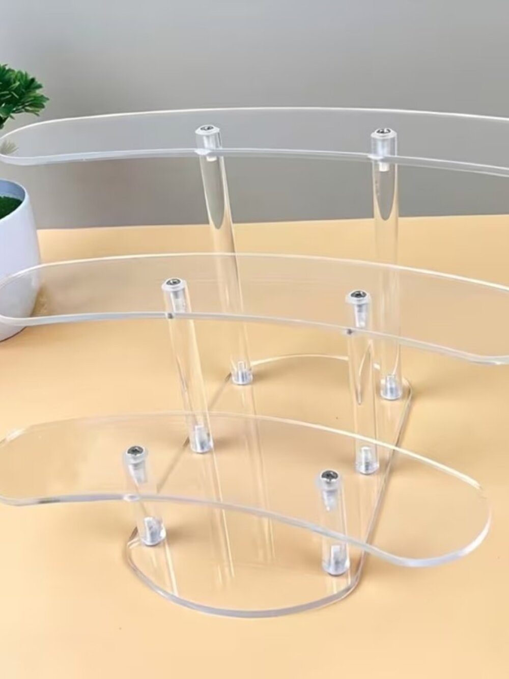 Transparent Acrylic Three-tier Display Stand